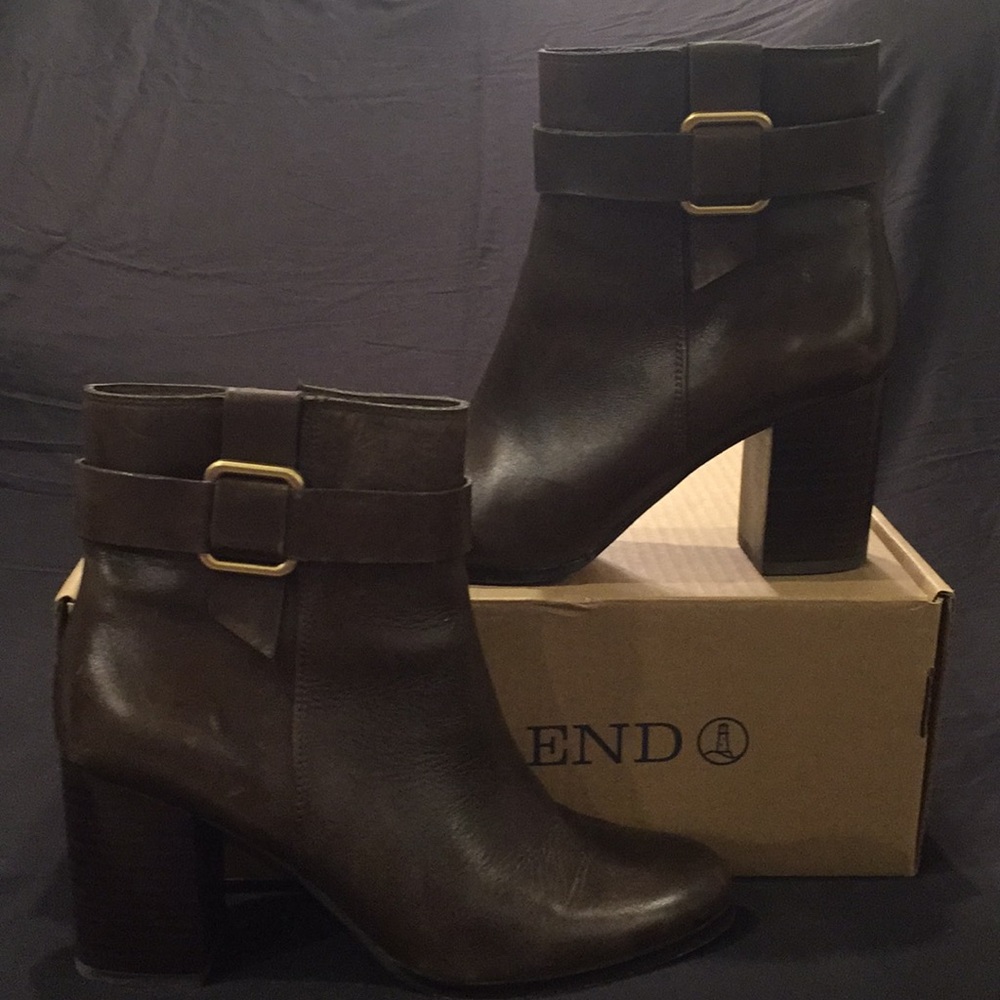 Lands End Brown Ankle Boots
